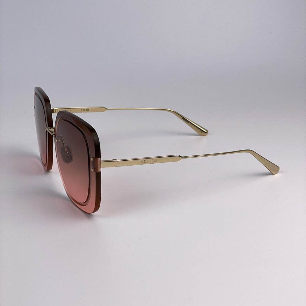 Dior ULTRADIOR SU B0F2 BRAND NEW Sunglasses Gold Brown Women Square Oversized - Picture 7 of 10